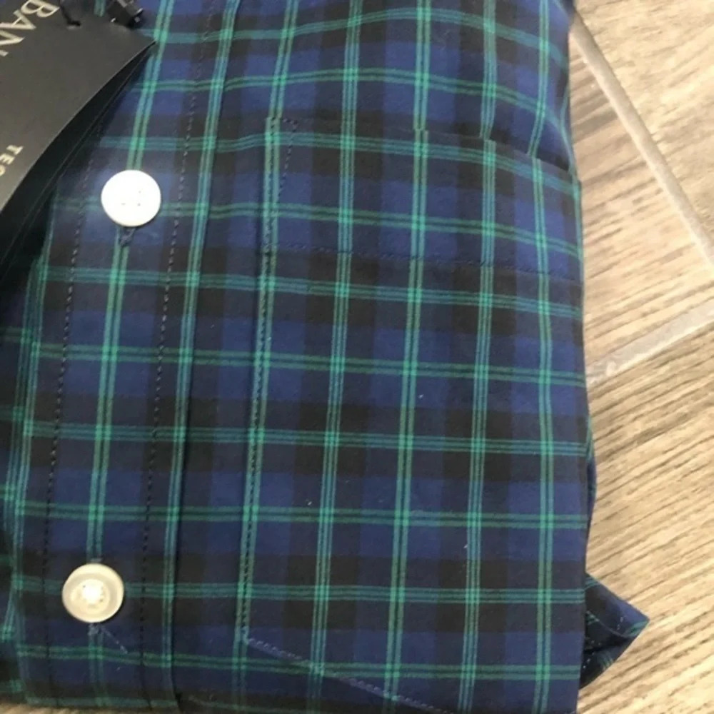 Banana republic plaid button up shirt men’s XXS - Picture 2 of 5